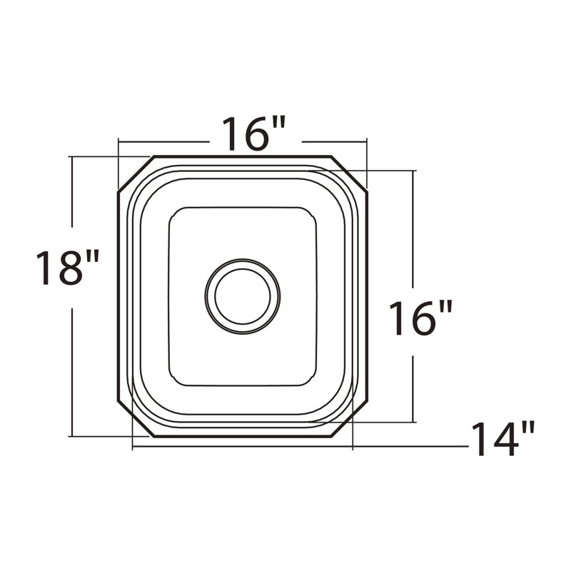1800 Series Single Bowl Kitchen Sink