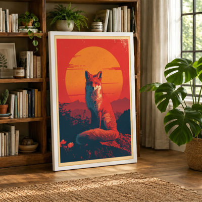 Fox at Dawn Boho - Wrapped Canvas
