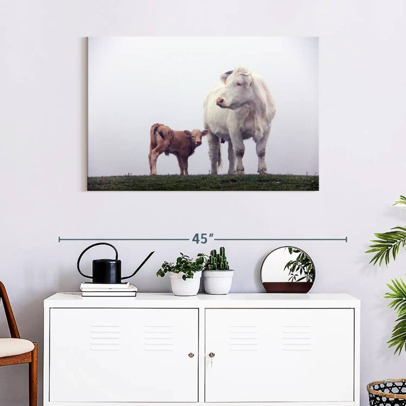 Brampt Mother And Baby Cow, 24" H x 36" W