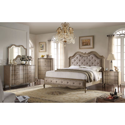 Anatolio Solid Wood Piece Bedroom Set