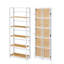 Pas besoin d'assemblage - bibliothèque de bureau pliante à 4/5 niveaux - support de rangement de bibliothèque rétro - structure en métal robuste, rangement compact-315499157-315499159