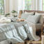 Ensemble de housse de couette à rayures 100% coton lavé MooMee-112681251-115097797