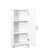 Elegant White Laundry Cabinet With Convenient Storage And Hanging Feature Efficient Organization Space