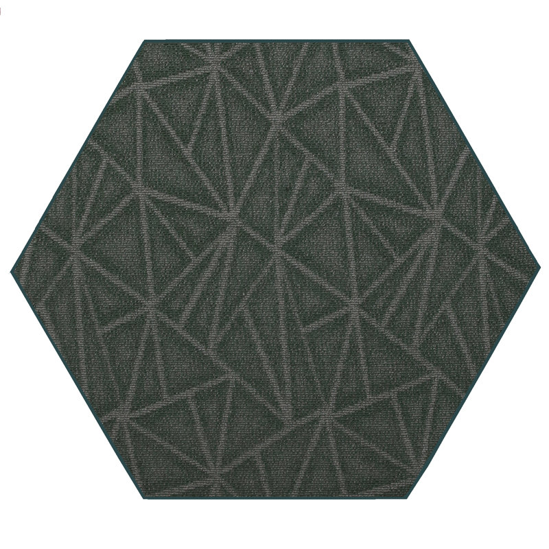 Tapis noir Power Loom, Tapis fantaisie 6 pi
