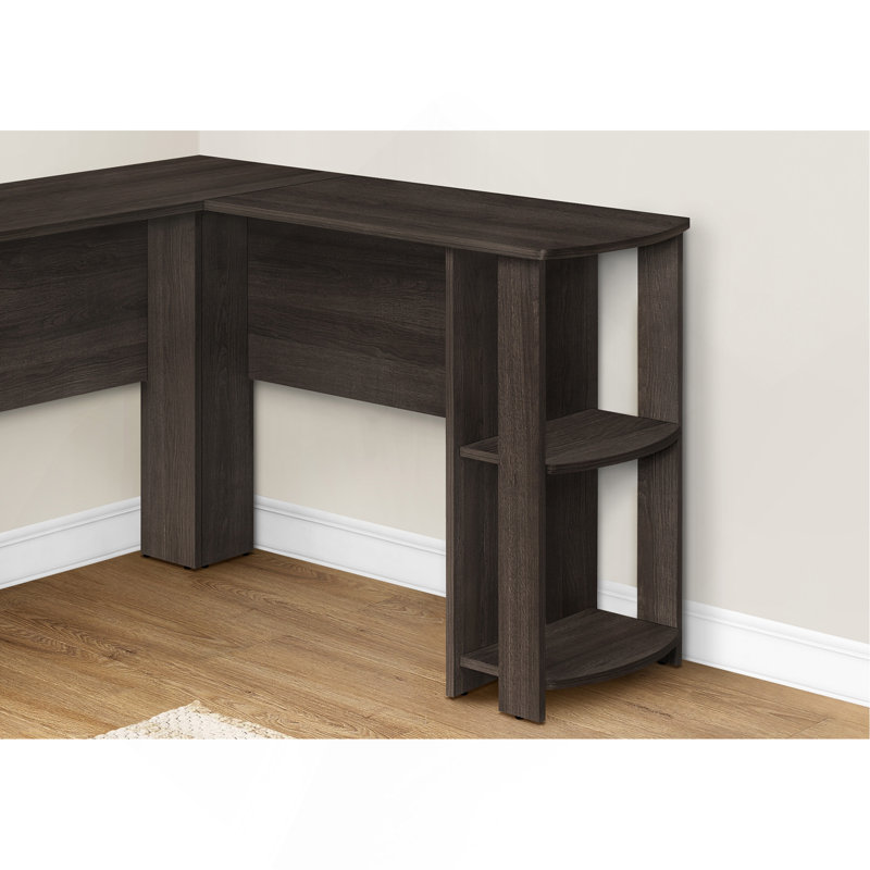 Computer Desk, Home Office, Corner, Storage Shelves, 48"L, L Shape, Work, Laptop, Laminate, Dark Brown