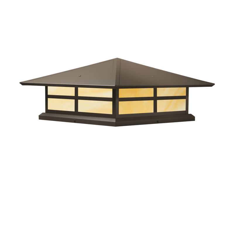 Abston Pier Mount Light, Honey, Powder Coat Bronze