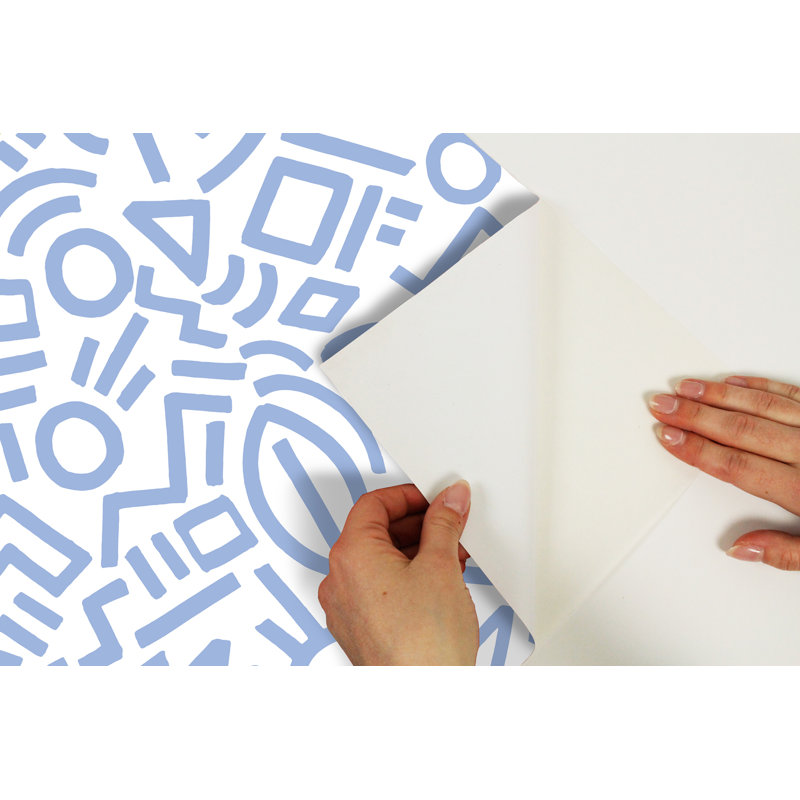 Papier peint adhésif Sage Doodle, Bleu