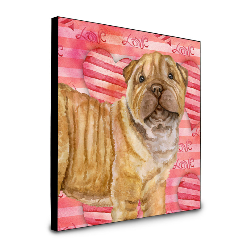 Panneau mural d’art Durflinger, Chiot Shar Pei