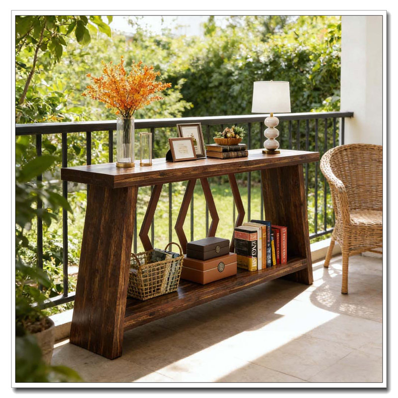 Table de bout de style industriel durable avec utilisation durable et ferme