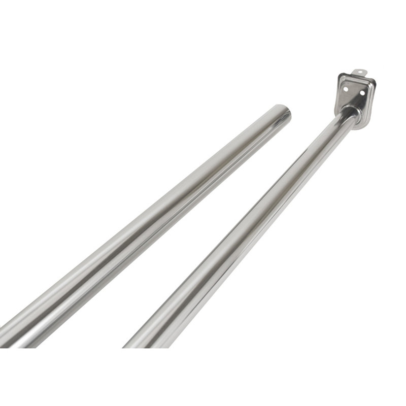 Adjustable White Steel Closet Rod, 30-48 Inch