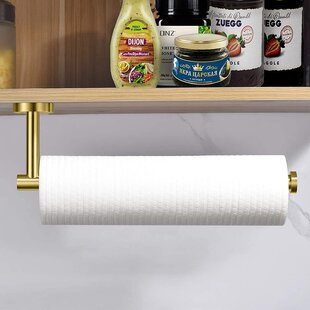 Cheers US Self Adhesive Paper Towel Holder Under Kitchen Cabinet, Paper  Towel Rack Stick on Wall, Matte Black Paper Holder Mounted Vertical or  Horizontal in Screws or Adhesive 