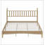 Lit plateforme en bois King Size avec tête de lit en forme de gourde, style rétro avec sommier à lattes en bois
