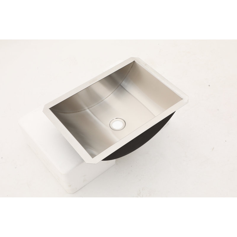 Lavabo de salle de bain encastrable en acier inoxydable au nickel brossé 18 po x 13 po avec bonde escamotable, construction Su304 pour une construction solide, surface nano repoussant l'eau et la graisse, nettoyage hygiénique du bassin lisse, 18 x 13 x 5
