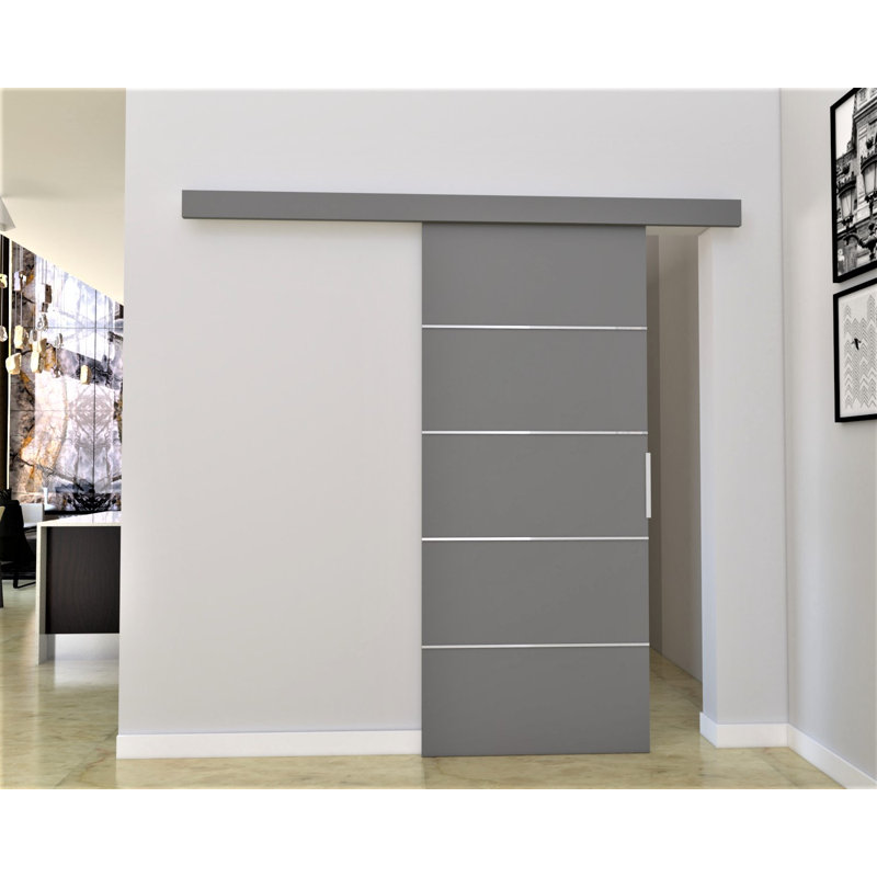 Redruth Sliding Door With Laminate Surface, Sonoma Oak, 205cm H x 76cm W x 1.6cm D