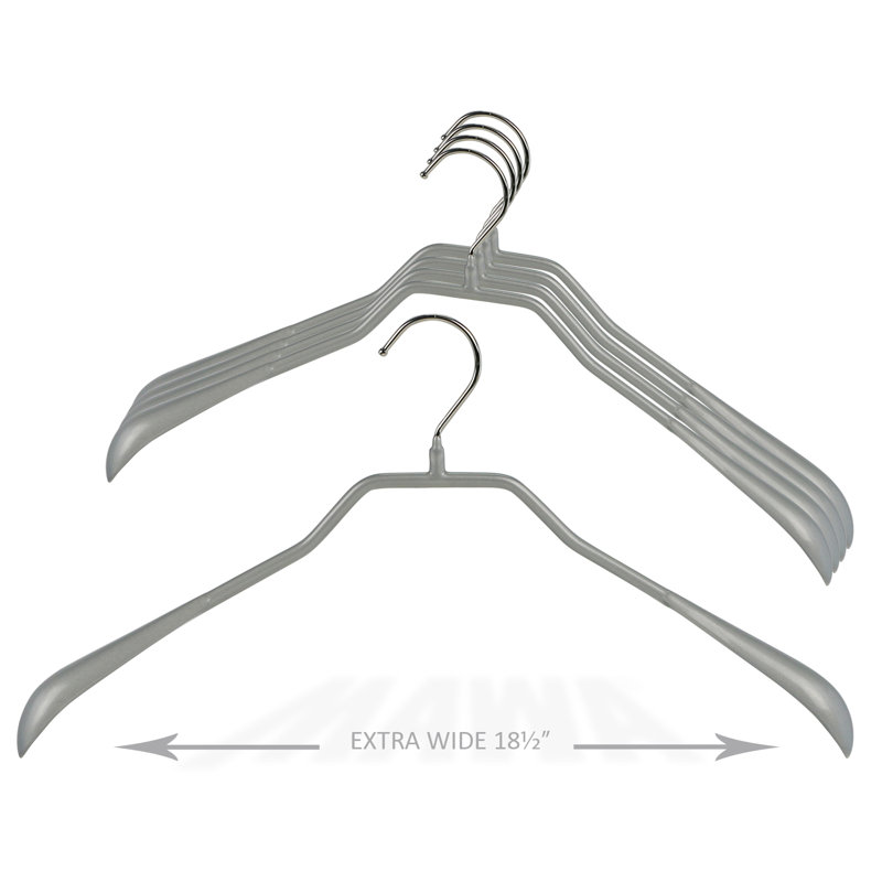 Cintre en métal antidérapant Bodyform, Argent, H 8 po x l 18,5 po x P 1,25 po