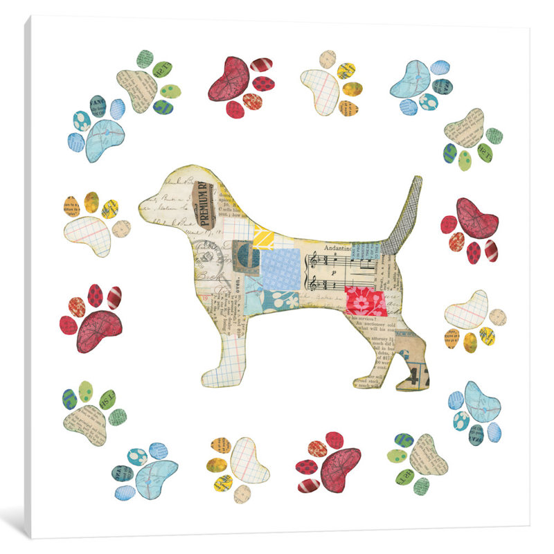 «Good Dog IV», impression sur toile tendue, H 12 po x l 12 po x P 1,5 po, Toile tendue, Pas de tapis