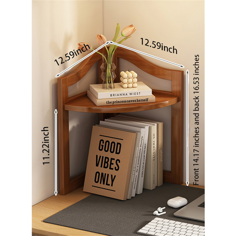 Organisateur de bureau en bois manufacturé Namrata, Brun
