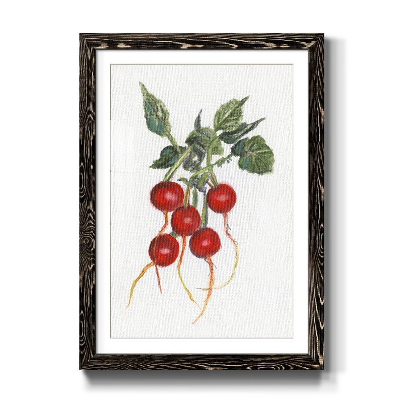 Jardin des radis frais - imprimé, Noir, H 37,5 po x l 27,5 po x P 1,5 po