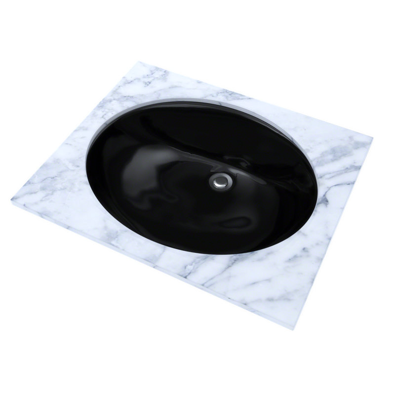 Lavabo de salle de bain ovale encastré TOTO® Rendezvous®, ébène