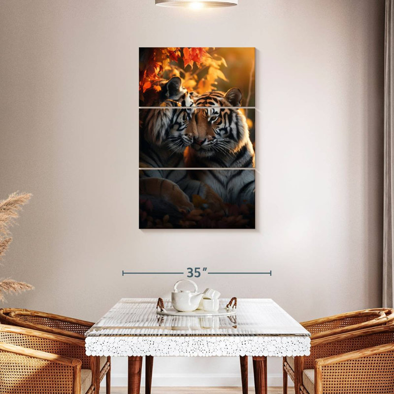 Brampt Romantic Tigers, 45" H x 28" W