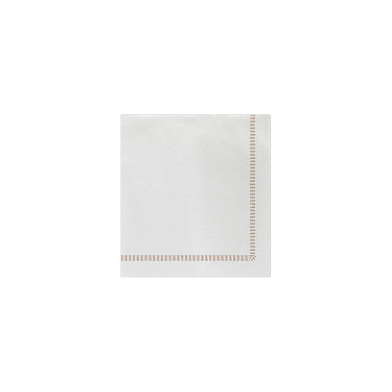 Serviettes à cocktail Furniture, Blanc / Lin