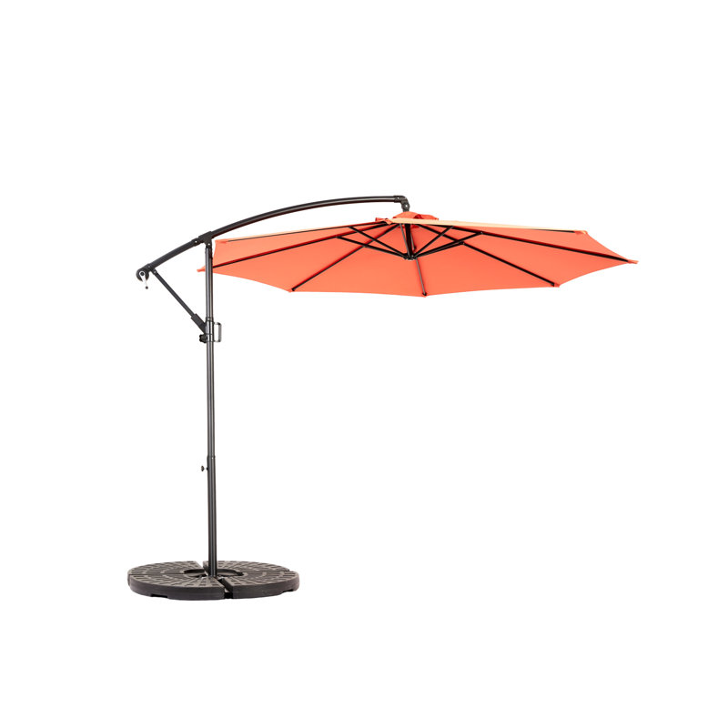 Parasol de piscine 10 pieds orange - Hydrofuge et ombragé pour une construction propre et durable