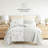 Quilt Set - Lightweight - All Season Quilted Coverlet - Blooming Daisy Light Gray-105628163