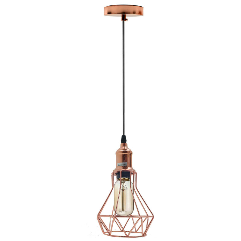 Fecteau 1 - Light Geometric Pendant, Rose Gold