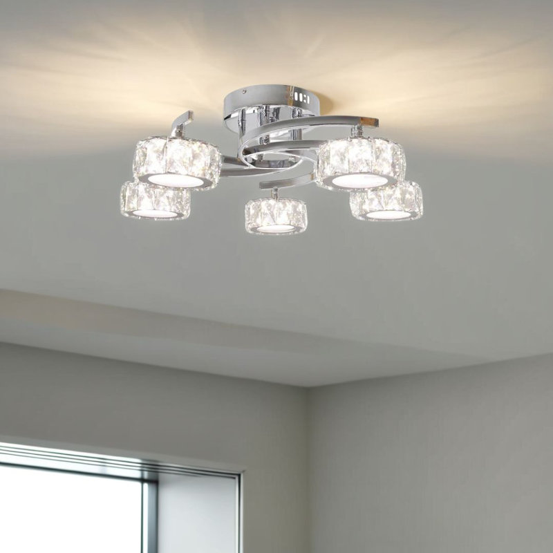Glass LED Semi Flush Mount