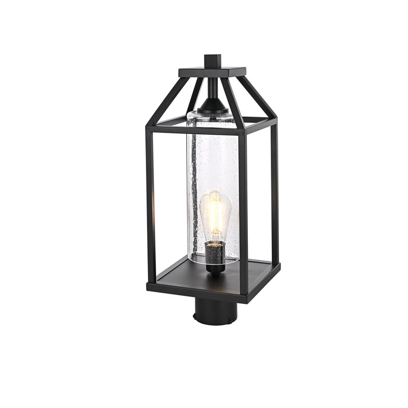 Lampadaire extérieur noir Amary de 21 pouces