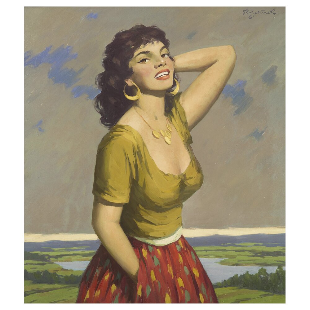 Leinwandbild Italian Girl von Rudolf Jelinek