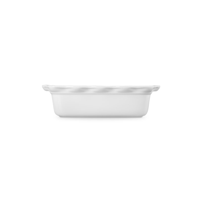 Le Creuset Stoneware Heritage Fluted Loaf Pan, 9 In., Artichaut, White
