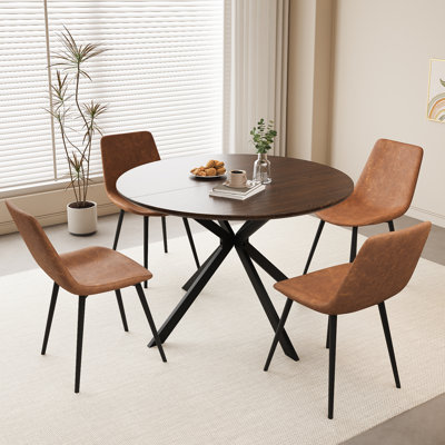 Ensemble de table de salle à manger moderne avec 4 chaises