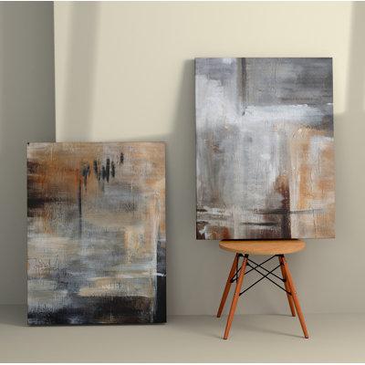 Élégantes peintures sur toile décoratives (2 pièces), 19,7 po x 27,6 po chacune | 100% toile avec cadres 100% bois | Superbe art mural pour le salon et la chambre à coucher, parfait pour la décoration intérieure et les idées de cadeaux
