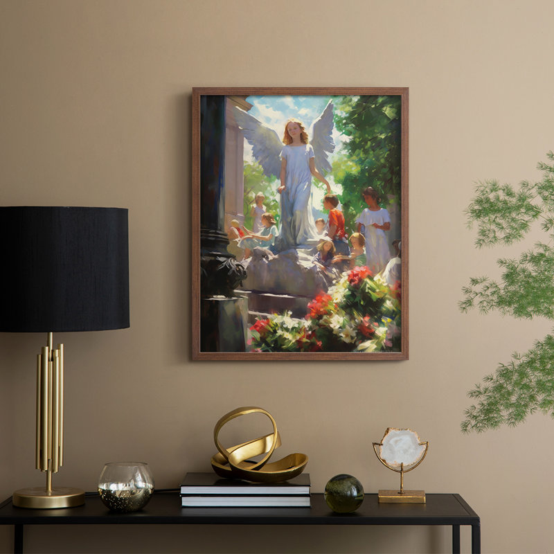 Religious Series CDLXII, reproduction encadrée - bois massif, H 30 po x l 24 po, Noyer