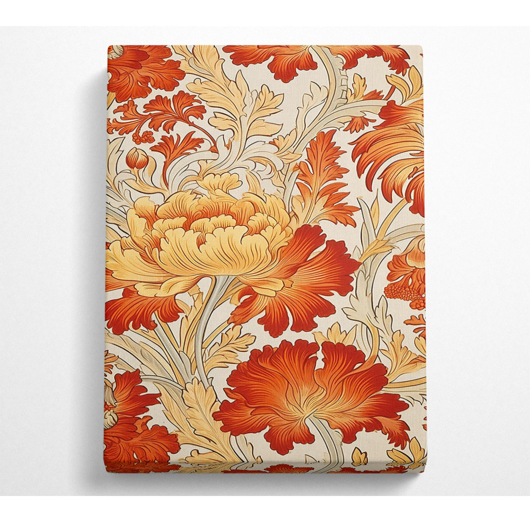 William Morris Orange - Kunstdrucke auf Leinwand - Wrapped Canvas