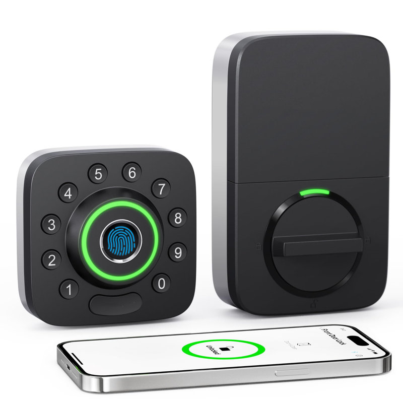 Ultraloq Black Bluetooth Keyless Entry Smart Door Lock