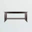 Table basse Mashpee avec plateau en verre au fini espresso foncé, H 17,87 po x l 39,08 po x P 22,08 po