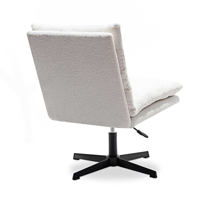 Chaise pivotante en tissu Teddy, Beige