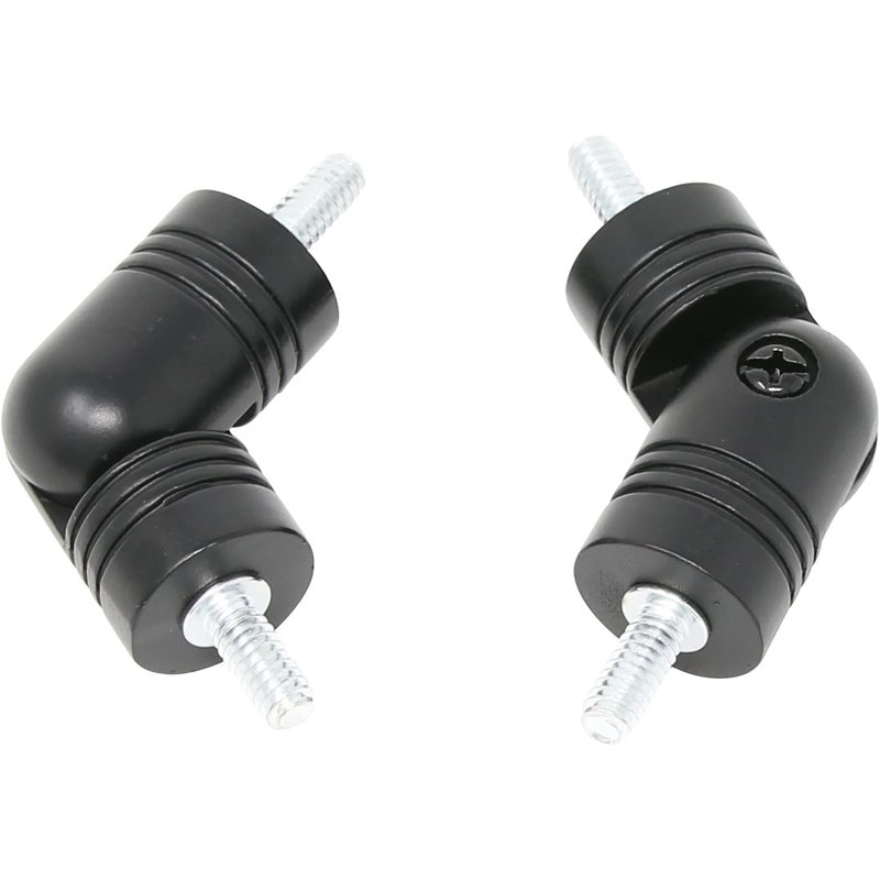Meriville Hinged Elbow Connector, 2 pcs, Black, 1"