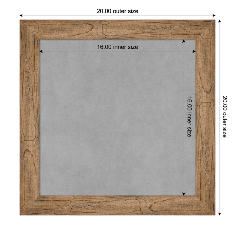 Tableau magnétique à cadre étroit Owl Brown, H 20 po x l 20 po