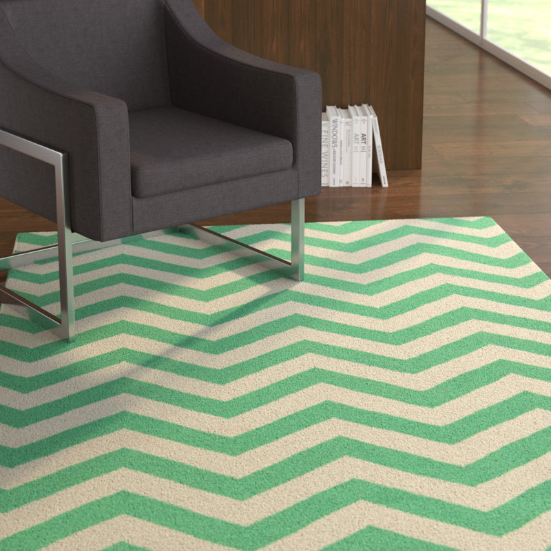 Asencio Wool Chevron Indoor Rug, Rectangle 3'6" x 5'6"