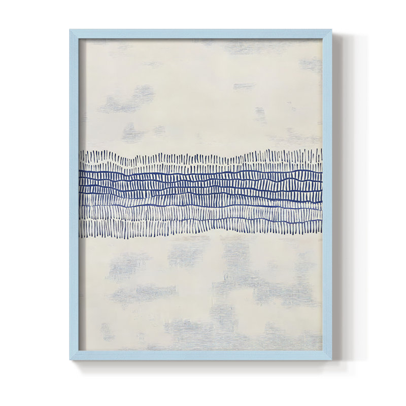 Abstrait, reproduction encadrée CDLxxII - prêt à être accroché , Bleu, H 14 po x l 11 po