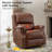 Andreas Traditional Genuine Leather Power Swivel Glider Recliner Set Of 2-912818689