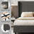 Queen Size Bed Frame With High Headboard, Upholstered Floor Platform Bed With Enclosed Wood Base, Metal Structure & Wood Slats Support, Modern Minimalist Design