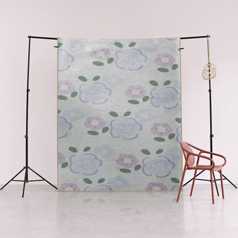 Tapis décoratif moderne à motif floral rose, Tapis de couloir 2 pi 8 po x 6 pi 7 po