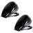 Toilet Seat Slow EZ Close No Slam Plastic Round Black (Set of 2)