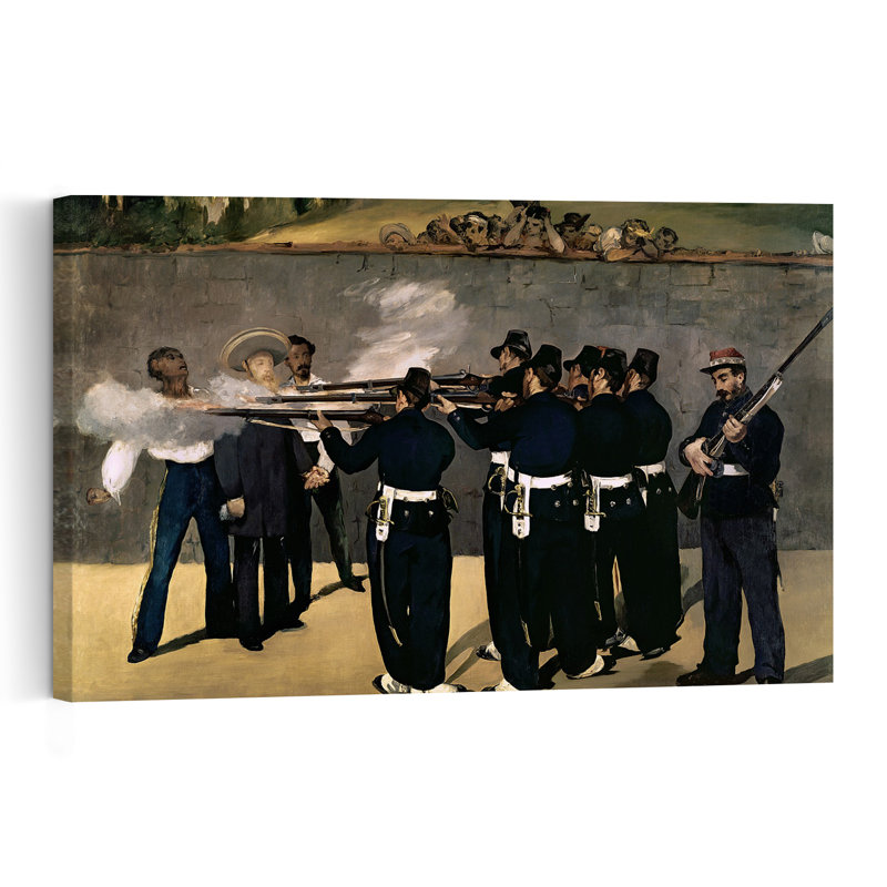 L'exécution de l'empereur Maximilien, 1867-1868. Estampe d'art mural contemporain abstraite impressionniste.