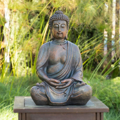 Bouddha méditant intérieur / extérieur 15 po de hauteur