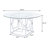 Round Glass Top Metal Base Dining Table-94375235